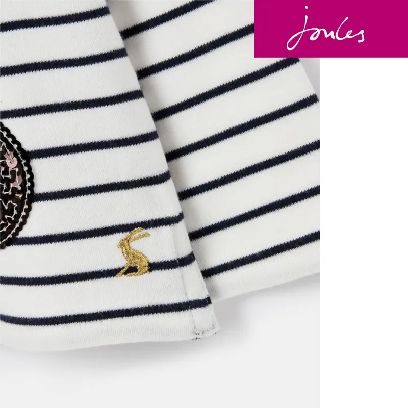 Joules Harbour Luxe Top - Christmas Pudding-3